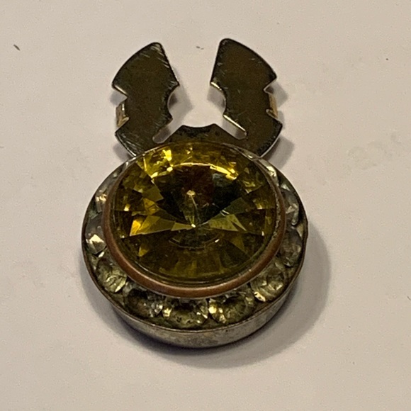 Vintage Button Covers Jewelry with Rhinestones - Picture 4 of 6